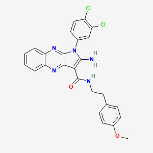 2-amino-1-(3,4-dichlorophenyl)-N-[2-(4-methoxyphenyl)ethyl]-1H-pyrrolo[2,3-b]quinoxaline-3-carboxamide