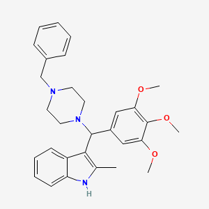 3-[(4-benzylpiperazin-1-yl)(3,4,5-trimethoxyphenyl)methyl]-2-methyl-1H-indole