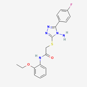 2-[4-amino-5-(4-fluorophenyl)(1,2,4-triazol-3-ylthio)]-N-(2-ethoxyphenyl)aceta mide