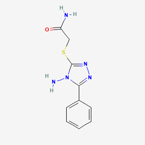 molecular formula C10H11N5OS B15099128 2-(4-Amino-5-phenyl-1,2,4-triazol-3-ylthio)acetamide 