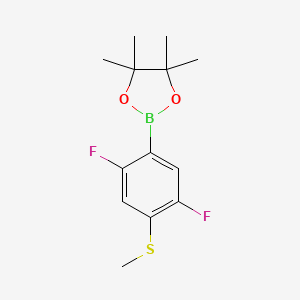molecular formula C13H17BF2O2S B1509914 2,5-Difluoro-4-(methylsulfanyl)phenylboronic acid, pinacol ester 