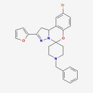 1-Benzyl-9'-bromo-2'-(furan-2-yl)-1',10b'-dihydrospiro[piperidine-4,5'-pyrazolo[1,5-c][1,3]benzoxazine]