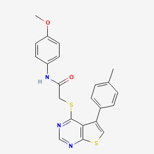 N-(4-methoxyphenyl)-2-{[5-(4-methylphenyl)thieno[2,3-d]pyrimidin-4-yl]sulfanyl}acetamide