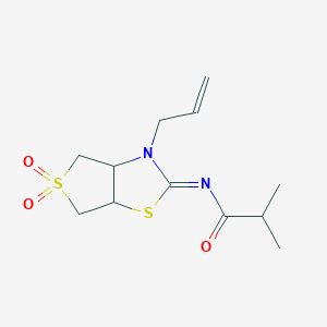 N-[(2E)-5,5-dioxido-3-(prop-2-en-1-yl)tetrahydrothieno[3,4-d][1,3]thiazol-2(3H)-ylidene]-2-methylpropanamide