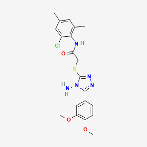 2-{[4-amino-5-(3,4-dimethoxyphenyl)-4H-1,2,4-triazol-3-yl]sulfanyl}-N-(2-chloro-4,6-dimethylphenyl)acetamide