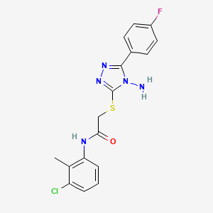 2-{[4-amino-5-(4-fluorophenyl)-4H-1,2,4-triazol-3-yl]sulfanyl}-N-(3-chloro-2-methylphenyl)acetamide