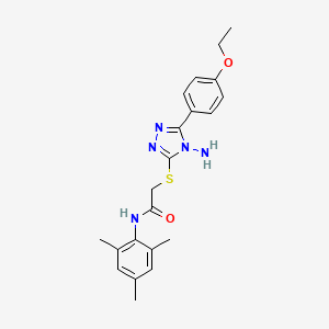 2-[4-amino-5-(4-ethoxyphenyl)(1,2,4-triazol-3-ylthio)]-N-(2,4,6-trimethylpheny l)acetamide