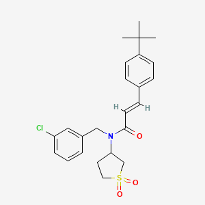 molecular formula C24H28ClNO3S B15099273 (2E)-3-(4-tert-butylphenyl)-N-(3-chlorobenzyl)-N-(1,1-dioxidotetrahydrothiophen-3-yl)prop-2-enamide 