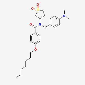 N-[4-(dimethylamino)benzyl]-N-(1,1-dioxidotetrahydrothiophen-3-yl)-4-(heptyloxy)benzamide