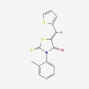 (5Z)-3-(2-methylphenyl)-5-(thiophen-2-ylmethylidene)-2-thioxo-1,3-thiazolidin-4-one