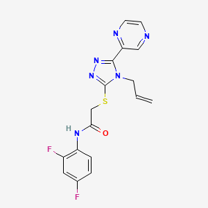 N-(2,4-difluorophenyl)-2-{[4-(prop-2-en-1-yl)-5-(pyrazin-2-yl)-4H-1,2,4-triazol-3-yl]sulfanyl}acetamide