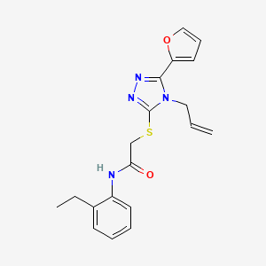 molecular formula C19H20N4O2S B15099353 N-(2-ethylphenyl)-2-{[5-(furan-2-yl)-4-(prop-2-en-1-yl)-4H-1,2,4-triazol-3-yl]sulfanyl}acetamide 