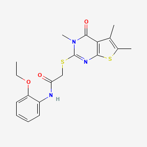 N-(2-ethoxyphenyl)-2-(3,5,6-trimethyl-4-oxo(3-hydrothiopheno[2,3-d]pyrimidin-2-ylthio))acetamide