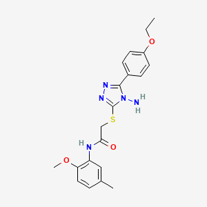 molecular formula C20H23N5O3S B15099379 2-[4-amino-5-(4-ethoxyphenyl)(1,2,4-triazol-3-ylthio)]-N-(2-methoxy-5-methylph enyl)acetamide 