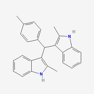 molecular formula C26H24N2 B15099414 3,3'-(4-Methylbenzylidene)bis(2-methyl-1H-indole) CAS No. 618404-33-4