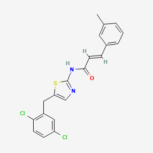 molecular formula C20H16Cl2N2OS B15099420 (2E)-N-[5-(2,5-dichlorobenzyl)-1,3-thiazol-2-yl]-3-(3-methylphenyl)prop-2-enamide 