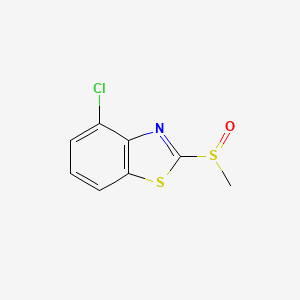 molecular formula C8H6ClNOS2 B1509943 Benzothiazole, 4-chloro-2-(methylsulfinyl)- 