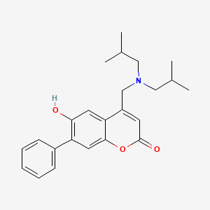 4-[(Diisobutylamino)-methyl]-6-hydroxy-7-phenyl-chromen-2-one