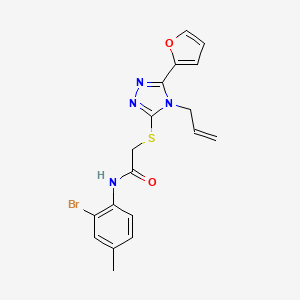 molecular formula C18H17BrN4O2S B15099527 N-(2-bromo-4-methylphenyl)-2-{[5-(furan-2-yl)-4-(prop-2-en-1-yl)-4H-1,2,4-triazol-3-yl]sulfanyl}acetamide 