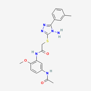 N-[5-(acetylamino)-2-methoxyphenyl]-2-[4-amino-5-(3-methylphenyl)(1,2,4-triazo l-3-ylthio)]acetamide