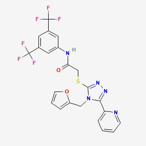 N-[3,5-bis(trifluoromethyl)phenyl]-2-[4-(2-furylmethyl)-5-(2-pyridyl)(1,2,4-tr iazol-3-ylthio)]acetamide