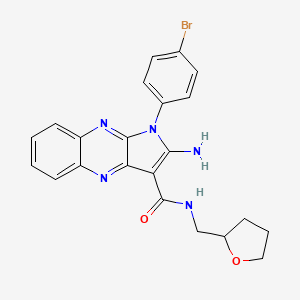 2-amino-1-(4-bromophenyl)-N-(tetrahydrofuran-2-ylmethyl)-1H-pyrrolo[2,3-b]quinoxaline-3-carboxamide