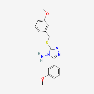 5-(3-Methoxyphenyl)-3-[(3-methoxyphenyl)methylthio]-1,2,4-triazole-4-ylamine