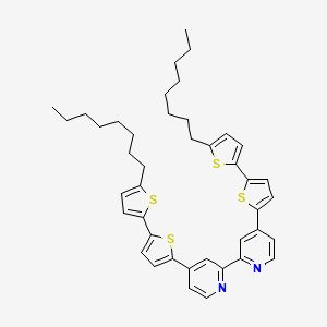 molecular formula C42H48N2S4 B1509960 4,4'-Bis(5'-octyl-2.2'-bithiophen-5-yl)-2,2'-bipyridine 