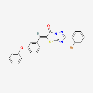 molecular formula C23H14BrN3O2S B15099605 (5Z)-2-(2-bromophenyl)-5-(3-phenoxybenzylidene)[1,3]thiazolo[3,2-b][1,2,4]triazol-6(5H)-one 