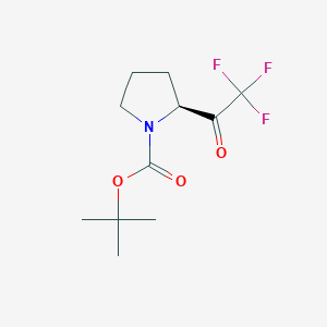 molecular formula C11H16F3NO3 B1509961 (S)-tert-butyl 2-(2,2,2-trifluoroacetyl)pyrrolidine-1-carboxylate CAS No. 913979-70-1