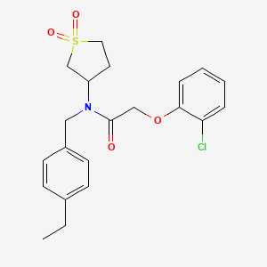 molecular formula C21H24ClNO4S B15099620 2-(2-chlorophenoxy)-N-(1,1-dioxidotetrahydrothiophen-3-yl)-N-(4-ethylbenzyl)acetamide 