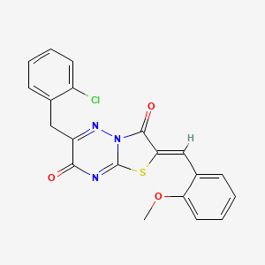 (2Z)-6-(2-chlorobenzyl)-2-(2-methoxybenzylidene)-7H-[1,3]thiazolo[3,2-b][1,2,4]triazine-3,7(2H)-dione