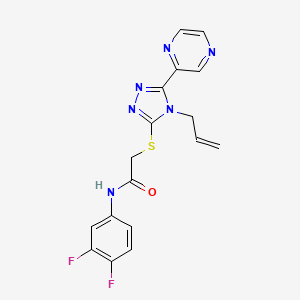 N-(3,4-difluorophenyl)-2-{[4-(prop-2-en-1-yl)-5-(pyrazin-2-yl)-4H-1,2,4-triazol-3-yl]sulfanyl}acetamide