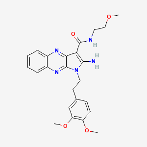 2-amino-1-[2-(3,4-dimethoxyphenyl)ethyl]-N-(2-methoxyethyl)-1H-pyrrolo[2,3-b]quinoxaline-3-carboxamide