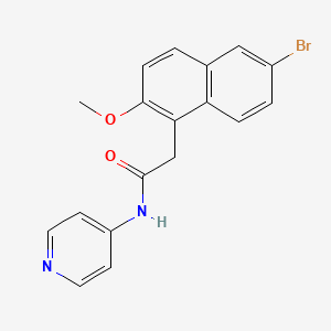 molecular formula C18H15BrN2O2 B15099717 2-(6-bromo-2-methoxynaphthyl)-N-(4-pyridyl)acetamide 