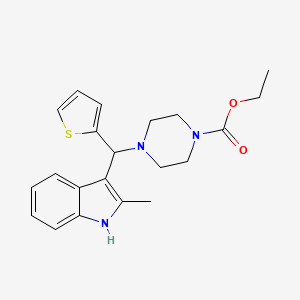 ethyl 4-[(2-methyl-1H-indol-3-yl)(thiophen-2-yl)methyl]piperazine-1-carboxylate