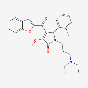 4-(1-benzofuran-2-ylcarbonyl)-1-[3-(diethylamino)propyl]-5-(2-fluorophenyl)-3-hydroxy-1,5-dihydro-2H-pyrrol-2-one