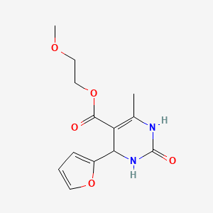 2-Methoxyethyl 4-(furan-2-yl)-6-methyl-2-oxo-1,2,3,4-tetrahydropyrimidine-5-carboxylate