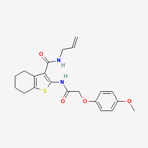 molecular formula C21H24N2O4S B15099770 2-{[(4-methoxyphenoxy)acetyl]amino}-N-(prop-2-en-1-yl)-4,5,6,7-tetrahydro-1-benzothiophene-3-carboxamide 