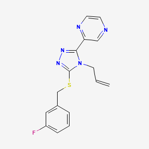 3-[(3-Fluorophenyl)methylthio]-4-prop-2-enyl-5-pyrazin-2-yl-1,2,4-triazole