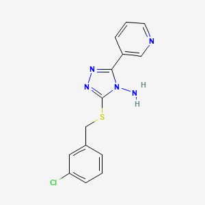 3-[(3-Chlorophenyl)methylthio]-5-(3-pyridyl)-1,2,4-triazole-4-ylamine