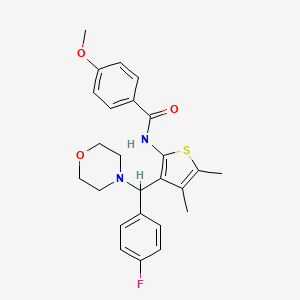 N-{3-[(4-fluorophenyl)(morpholin-4-yl)methyl]-4,5-dimethylthiophen-2-yl}-4-methoxybenzamide