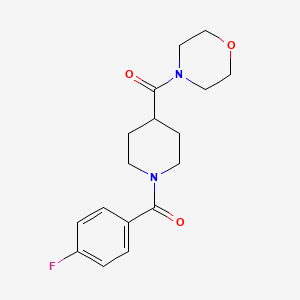 molecular formula C17H21FN2O3 B15099832 4-[1-(4-Fluorobenzoyl)piperidine-4-carbonyl]morpholine 