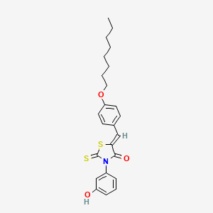 (5Z)-3-(3-hydroxyphenyl)-5-[4-(octyloxy)benzylidene]-2-thioxo-1,3-thiazolidin-4-one