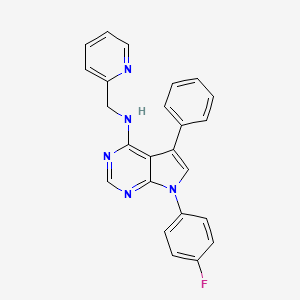 molecular formula C24H18FN5 B15099882 7-(4-fluorophenyl)-5-phenyl-N-[(pyridin-2-yl)methyl]-7H-pyrrolo[2,3-d]pyrimidin-4-amine 