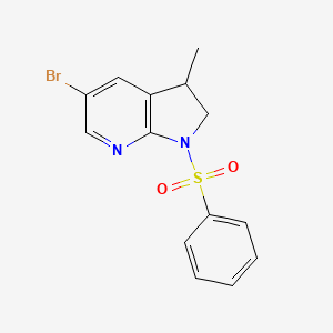 1-(Benzenesulfonyl)-5-bromo-3-methyl-2,3-dihydropyrrolo[2,3-b]pyridine