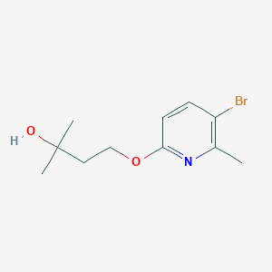 molecular formula C11H16BrNO2 B1509994 2-Butanol, 4-[(5-bromo-6-methyl-2-pyridinyl)oxy]-2-methyl- 