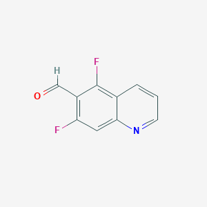 molecular formula C10H5F2NO B1509996 5,7-Difluoroquinoline-6-carbaldehyde CAS No. 1185767-02-5