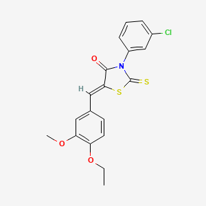 (5Z)-3-(3-chlorophenyl)-5-(4-ethoxy-3-methoxybenzylidene)-2-thioxo-1,3-thiazolidin-4-one