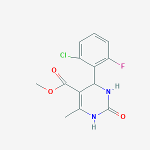 molecular formula C13H12ClFN2O3 B15099983 Methyl 6-(2-chloro-6-fluorophenyl)-2-hydroxy-4-methyl-1,6-dihydropyrimidine-5-carboxylate 